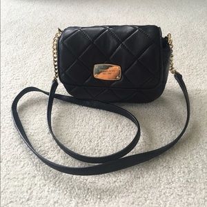 MICHAEL KORS Black Quilted Leather Crossbody