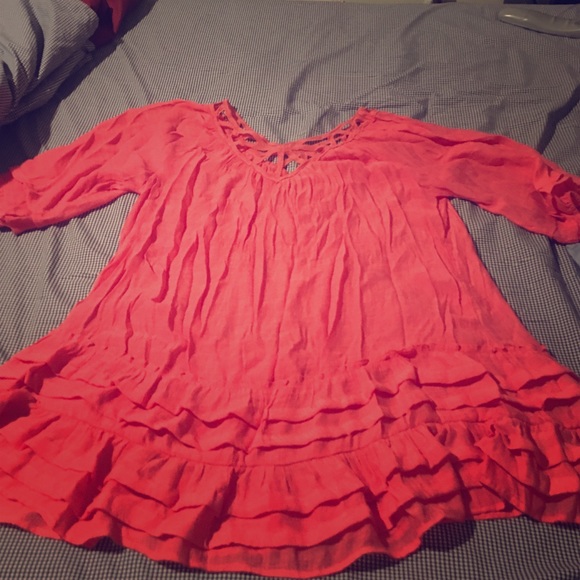 Pink tunic with gorgeous details.