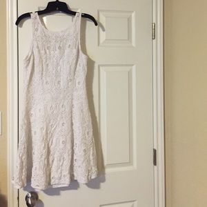 White Floral print Dress