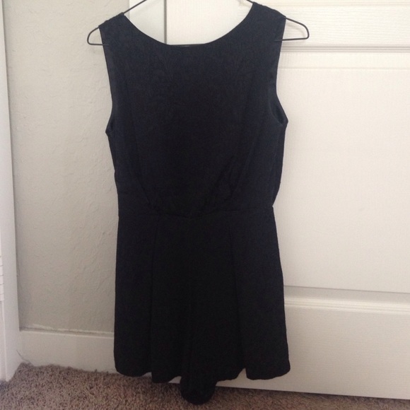 Jacquard Lace Black Playsuit from top shop - Picture 3 of 4