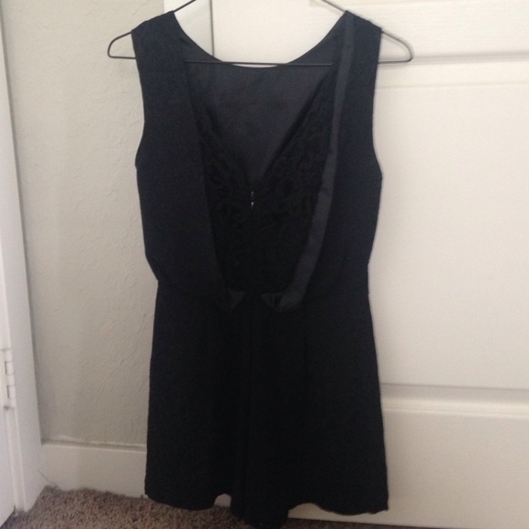 Jacquard Lace Black Playsuit from top shop - Picture 4 of 4