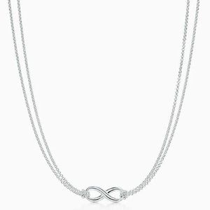Tiffany Infinity double chain necklace 16"
