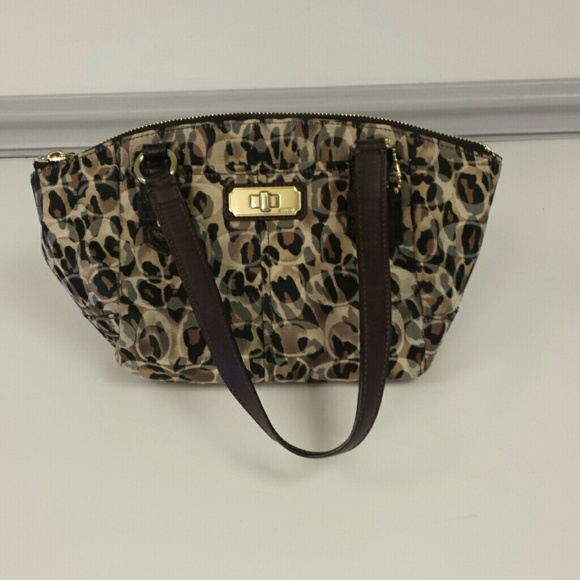 Leopard print coach purse