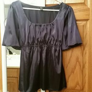 Gently worn Navy blouse with tie