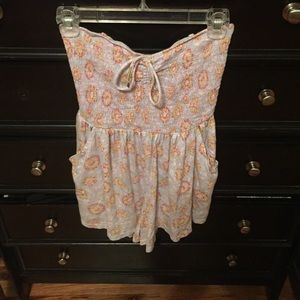 Strapless romper