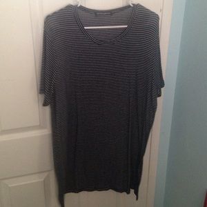 Brandy Melville navy blue striped tshirt dress