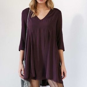 ecote willow frock dress in plum