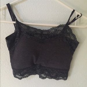 dark grey bralette