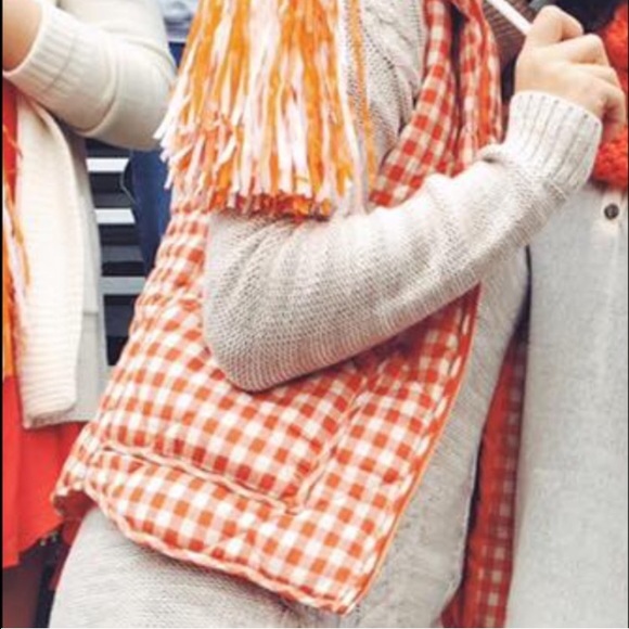 Price drop! Orange & White Puffer Vest