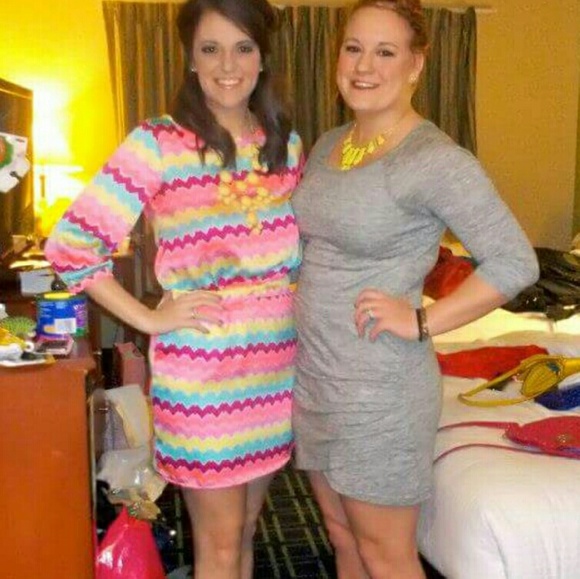 Neon pastel chevron dress - Picture 3 of 3