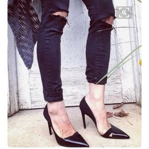 Zara asymmetric court heels