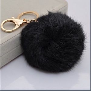 🔴 Rabbit fur key chain 🐰