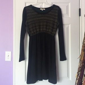 Long sleeve black dress