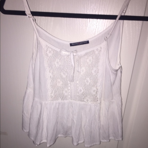 White strappy blouse from Brandy