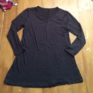 Black long sleeve t shirt dress
