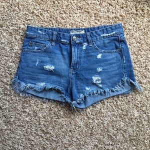 Free People Dolphin denim shorts