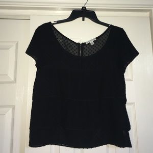Black layered blouse