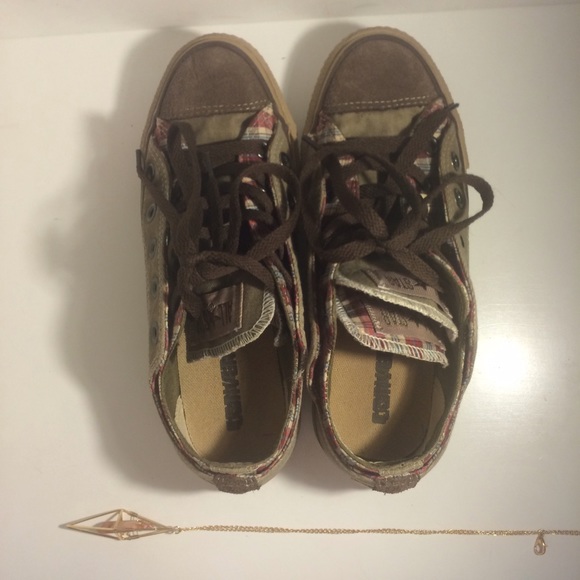 @CONVERSE VINTAGE Double Layer Plaid and Green