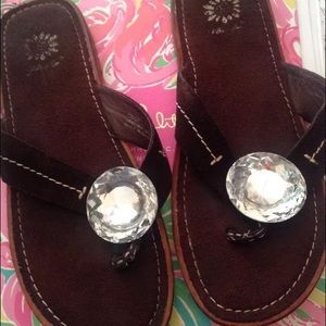 Yellow Box Rhinestone sandals