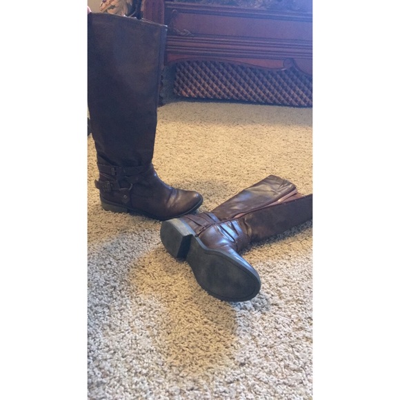 thigh high leather boots - Picture 1 of 2