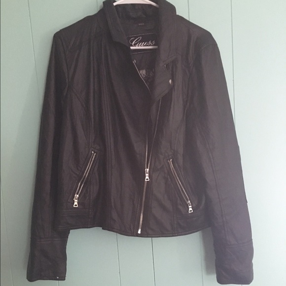 Leather biker jacket