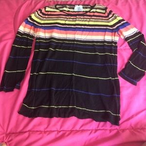 funky striped flowy sweater