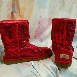 Red sequin Ugg boots!