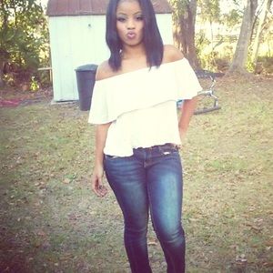 Sexy fall of shoulder shirt