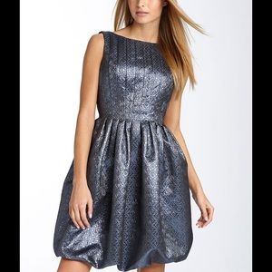 Maggy London Silver and Blue Dress
