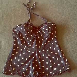 Kimchi Blue retro polka dot halter top
