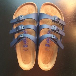 NWT Sz. 39 Navy Birkenstocks - Florida