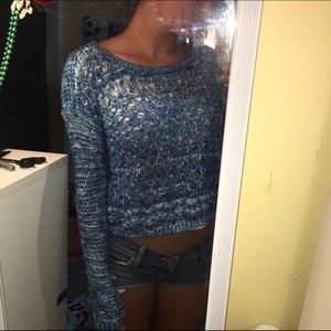 Blue holy sweater