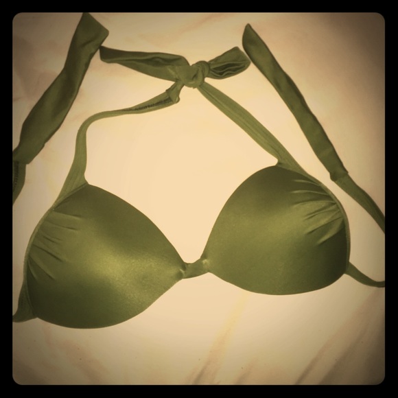 Olive green Brazilian bikini TOP ONLY
