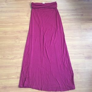 Burgundy maxi skirt