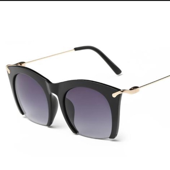 Black rimless bottom sunglasses - Picture 4 of 4