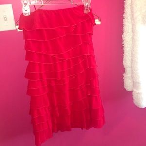 Fire Red Guess Mini Dress Strapless