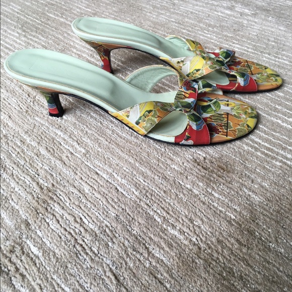 Icon kitten heel slide sandals sz8
