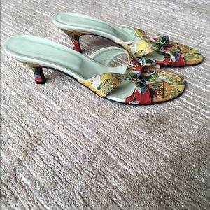 Icon kitten heel slide sandals sz8