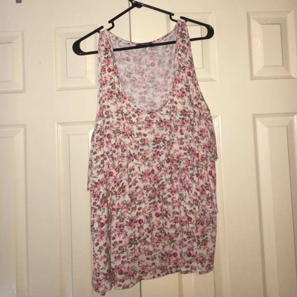Floral ruffle shirt