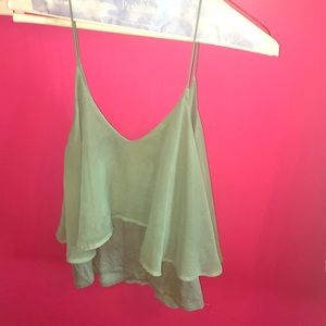 Sea foam Green Crop tank top