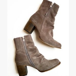 Jeffrey Campbell "KI" grey suede bootie size 38