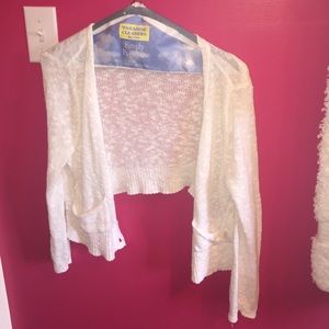 Free People white knit button up camisole