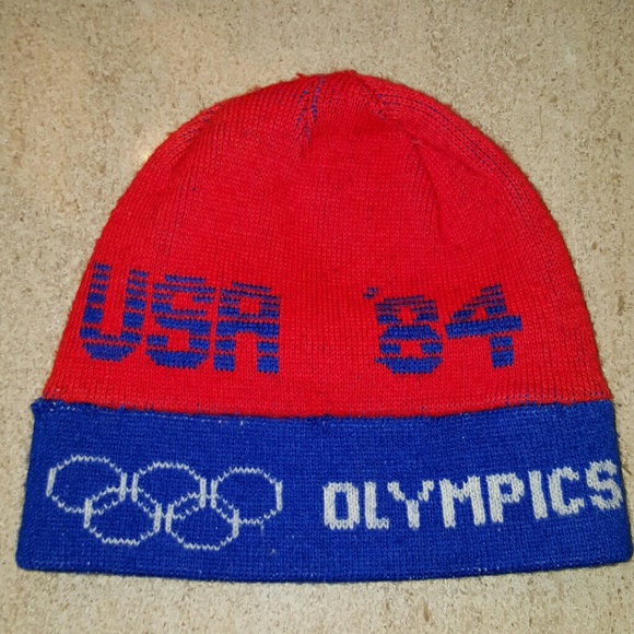 Vintage Accessories - Vintage 1984 Olympics beanie