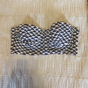 Target Houndstooth Bustier Bandeau Bikini top