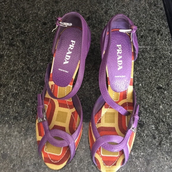 Prada Sandal Wedges. - Picture 2 of 2
