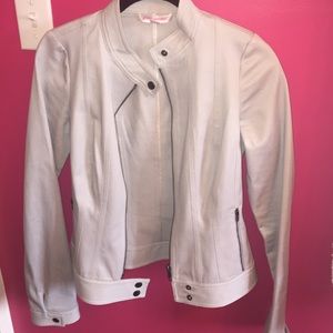 Betsey Johnson zip up form fitting biker jacket