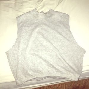 UO light grey turtleneck crop top