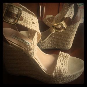 Espadrille wedges.