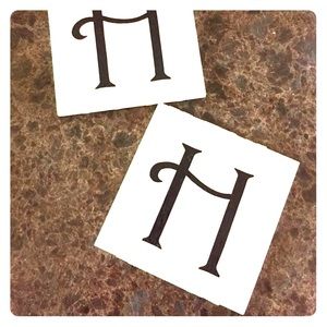 Initial Coasters set of 4