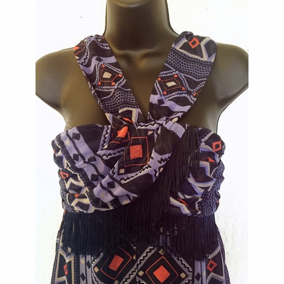 BCBG Boho Aztec Fringe Dress - Picture 2 of 4